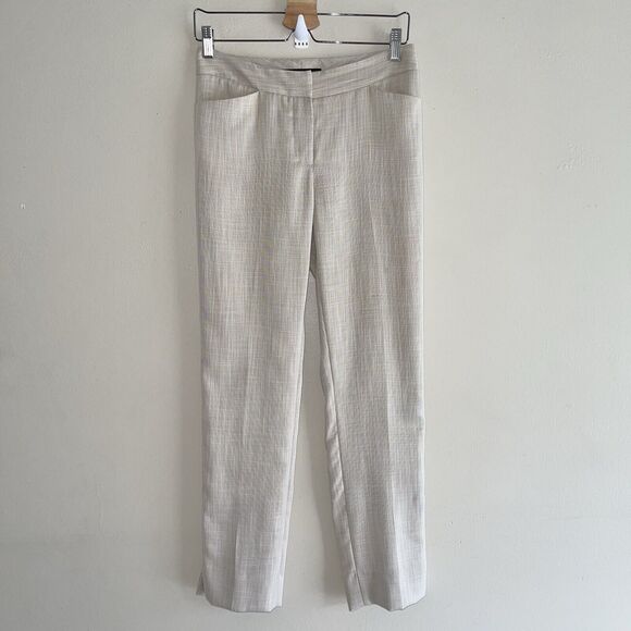 Antonio Melani Beige Dress Pants Size 2 Trousers Straight Leg Casual Lightweight - Picture 10 of 10